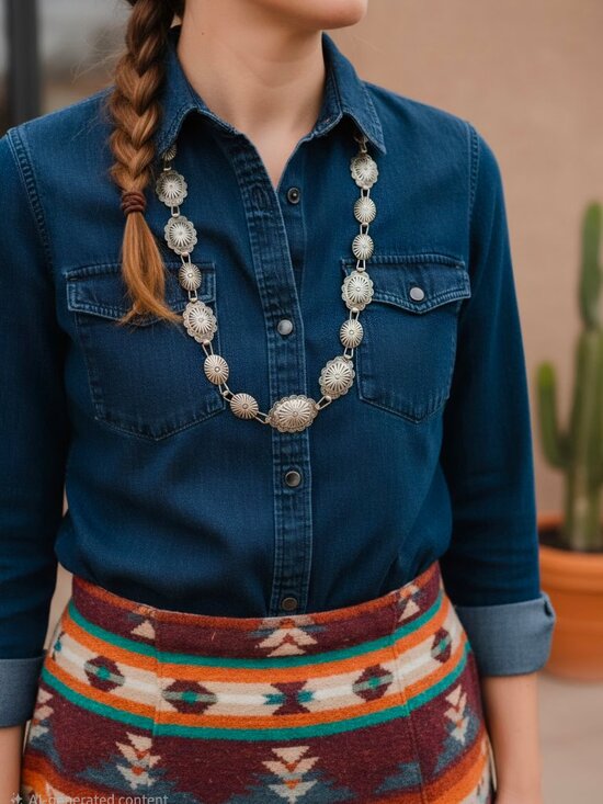 Vintage Tiny Link Concho Belt